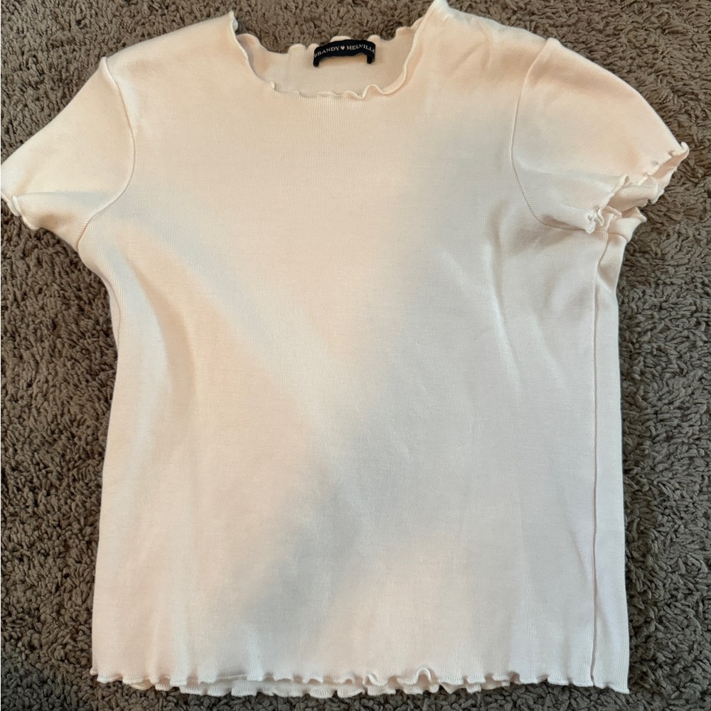 RARE brandy melville ruffle shirt